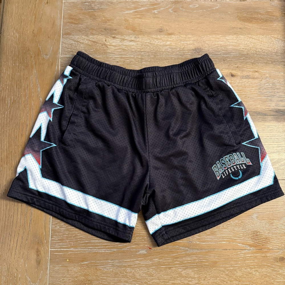 Baseball Lifestyle Black Athletic Shorts